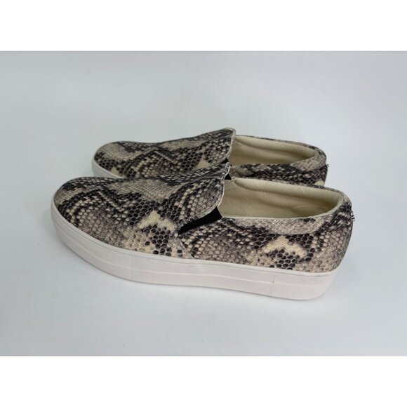 Steve Madden Gills Natural Textile Snake Slip-On Sneakers 9.5 M Taupe Gray - Picture 5 of 9